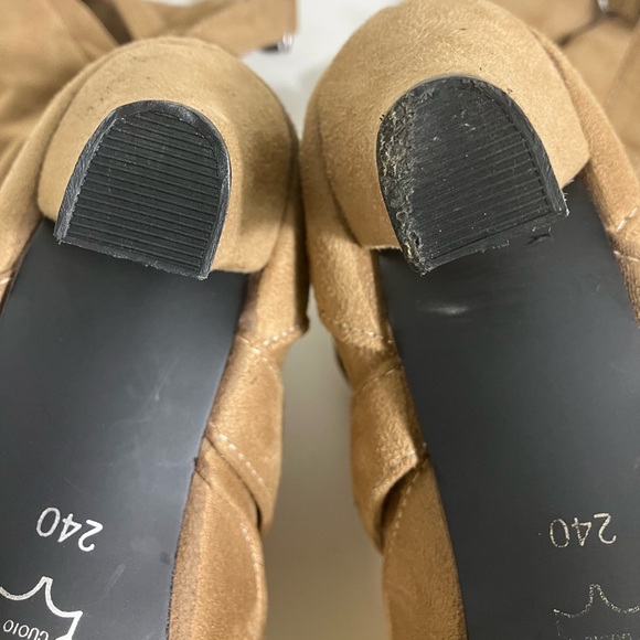 Vero Cuoio Women’s Tan Suade Dress Heeled Boots - Picture 10 of 11